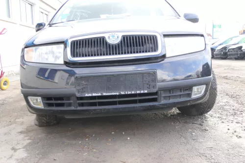 Skoda Fabia 6Y Stoßstange Stoßfänger vorne schwarz LF9R 2000-2004