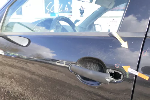 Skoda Fabia 6Y Kombi + Limousine Tür vorne links Fahrertür schwarz LF9R ohneAnba (166385)