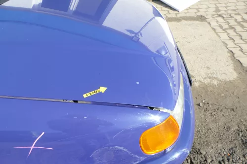 VW Polo 6N Motorhaube Frontklappe Haube vorne Klappe blau LD5D (166476)