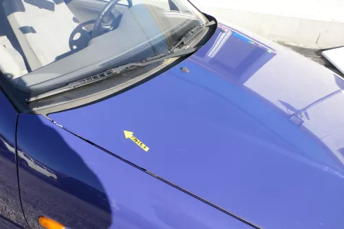 VW Polo 6N Motorhaube Frontklappe Haube vorne Klappe blau LD5D (166476)