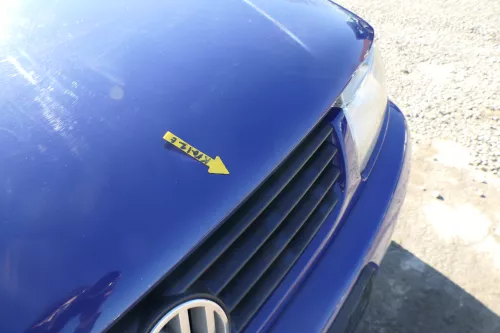 VW Polo 6N Motorhaube Frontklappe Haube vorne Klappe blau LD5D (166497)