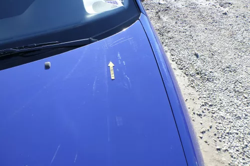 VW Polo 6N Motorhaube Frontklappe Haube vorne Klappe blau LD5D (166497)