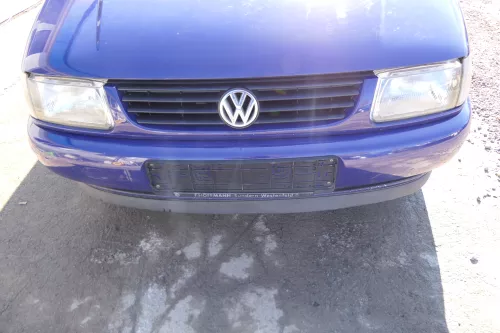 VW Polo 6N Stoßstange vorne 2-geteilte Frontstoßstange blau LD5D Stoßfänger (166498)