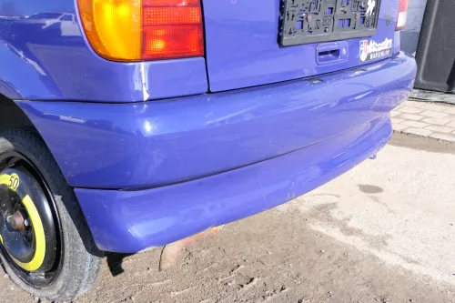VW Polo 6N Stoßstange hinten 2-geteilte Heckstoßstange blau LD5D Stoßfänger (166500)