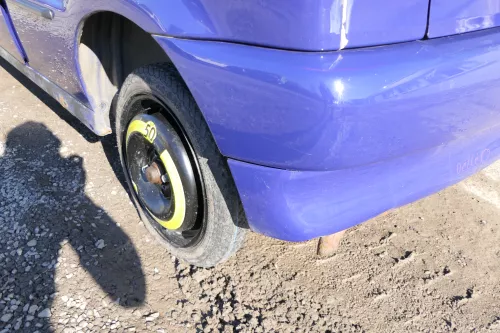 VW Polo 6N Stoßstange hinten 2-geteilte Heckstoßstange blau LD5D Stoßfänger (166500)