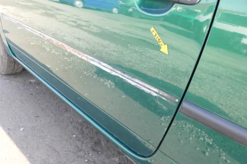 VW Lupo Seat Arosa Tür vorne links Fahrertür grün LA6N (mechanischer FH) (166669)