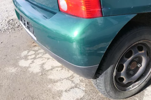 VW Lupo Stoßstange hinten Heckstoßstange Stoßfänger grün LA6N (166672)