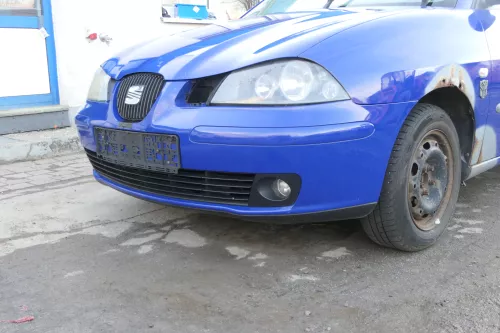 Seat Ibiza 6L Stoßstange Frontstoßstange vorne blau LS5G bis caAnfang2006 (166829)