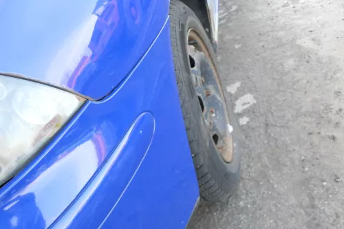 Seat Ibiza 6L Stoßstange Frontstoßstange vorne blau LS5G bis caAnfang2006 (166829)