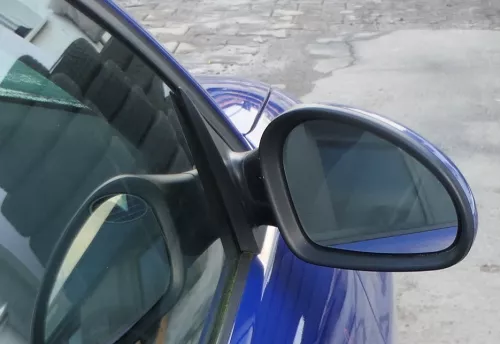 Seat Ibiza 6L elektrischer Spiegel Außenspiegel rechts blau LS5G elek anklappbar (166836)