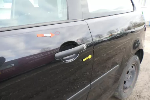 VW Polo 9N 9N3 Tür vorne links Fahrertür 2/3-Türer schwarz LC9Z ohneAnbautei (166864)