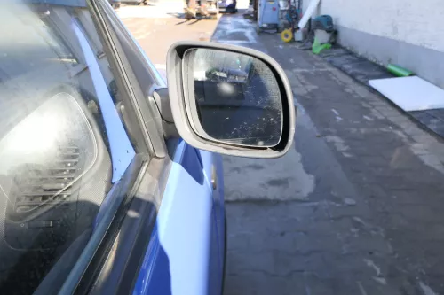 VW Lupo Arosa manueller Spiegel Außenspiegel rechts manuell schwarz matt t (166888)