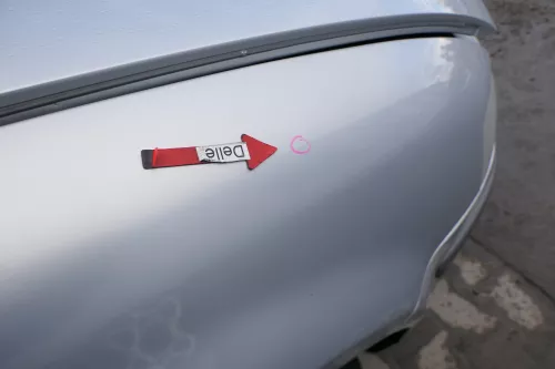 VW Passat 3B Kotflügel vorne rechts silber LB7Z grau - Rost (166902)