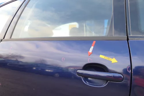 Passat 3B 3BG 3B6 Kombi Variant Tür hinten links blau LB5N (166924)