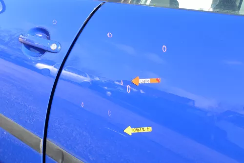 Seat Ibiza 6L Tür 4/5-Türer hinten links blau LS5G - ohne Anbauteile (167191)