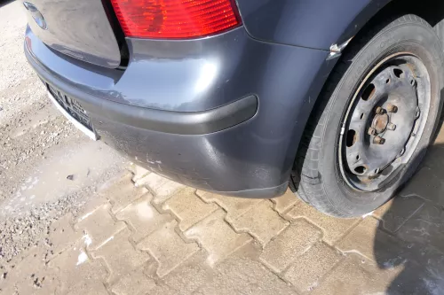 VW Polo 9N 9N3 Stoßstange Heckstoßstange hinten grau LC7V (167246)