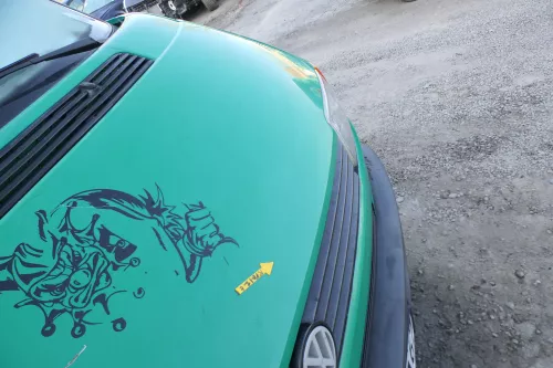 VW T4 Transporter Pritsche Motorhaube Haube Klappe vorne grün LL6N (167259)