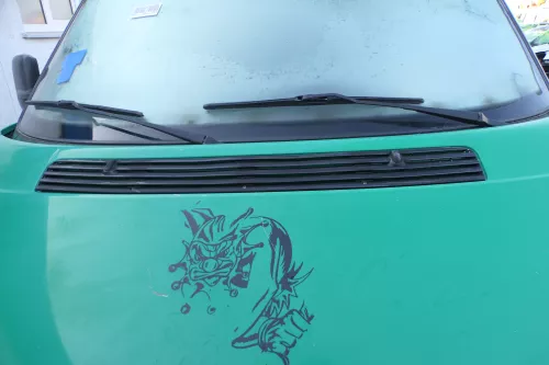 VW T4 Transporter Pritsche Motorhaube Haube Klappe vorne grün LL6N (167259)