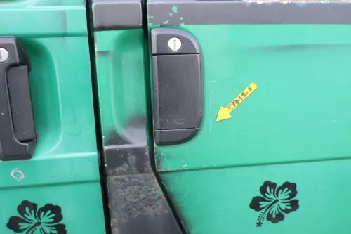 VW T4 Tür vorne rechts grün LA6N Beifahrertür 701831056H bis ca. 1996 ohne Anbau (167263)