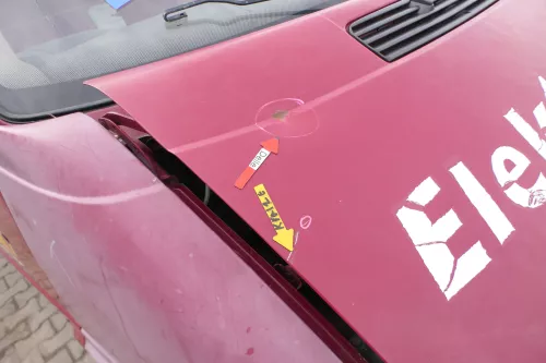 VW T4 Transporter Pritsche Motorhaube Haube Klappe vorne rot LK3A (167300)