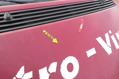 VW T4 Transporter Pritsche Motorhaube Haube Klappe vorne rot LK3A (167300)