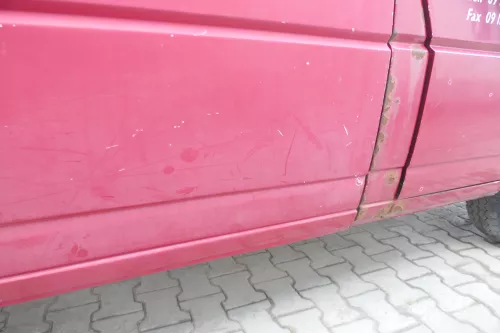 T4 Transporter Tür rechts Schiebetür Multivan Caravelle rot LK3A (167306)