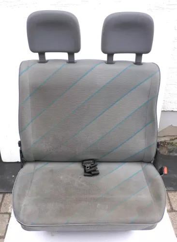 VW T4 Sitz vorne rechts 2er Doppel Beifahrersitz Doppelsitzbank grau mit Konsole