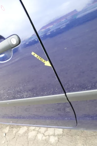 VW Polo 9N 9N3 Tür vorne links Fahrertür 2/3-Türer blau LB5N ohneAnbautei (167549)