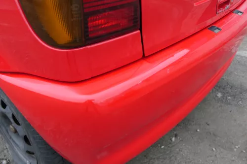 VW Polo 6N Stoßstange hinten breite Styling XXL Heckstoßstange rot LP3G (167624)