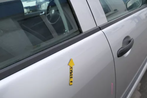 Skoda Fabia 6Y Limousine Schrägheck Tür hinten rechts grau silber LF7T diamantsi (167765)