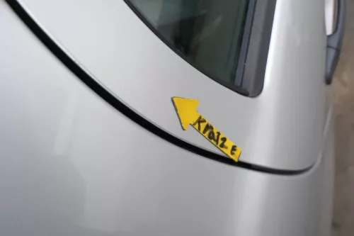 Skoda Fabia 6Y Limousine Schrägheck Tür hinten rechts grau silber LF7T diamantsi (167765)