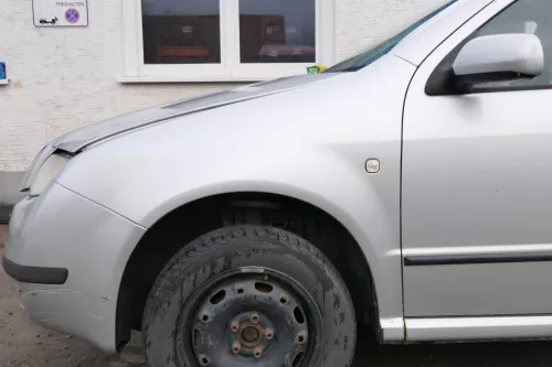 Skoda Fabia 6Y Kotflügel vorne links silber grau LF7T auch Kombi