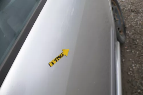 Skoda Fabia 6Y Limousine Schrägheck Tür hinten links grau silber LF7T (167767)