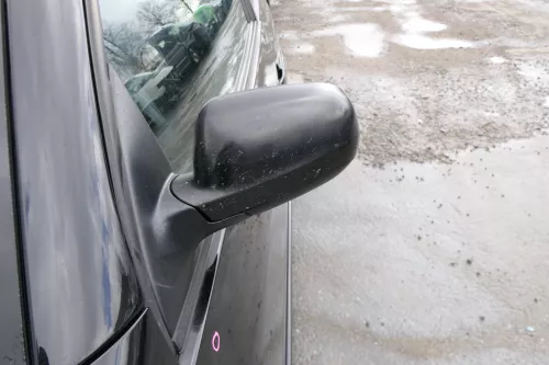 VW Lupo Arosa manueller Spiegel Außenspiegel links manuell schwarz großer (167841)