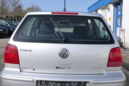 Polo 6N2 Heckklappe Klappe hinten Kofferraumklappe silber LA7W Scheibe