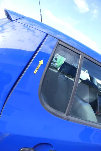 Skoda Fabia 5J Limousine Tür hinten rechts blau LF5K (167890)