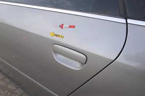 Audi A6 4B C5 Tür Türblatt hinten links grau LY7Q nur Türblatt (167911)