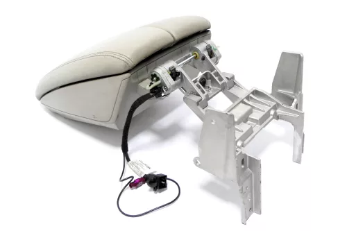 Audi Q7 4L Mittelarmlehne Armlehne original grau lichtgrau Leder S-line (168036)