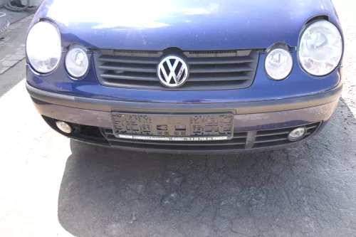 VW Polo 9N Stoßstange Frontstoßstange vorne blau LB5N (168361)