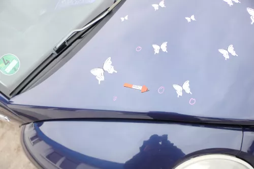 VW New Beetle 9C Motorhaube Klappe vorne blau lila LG5T (168407)