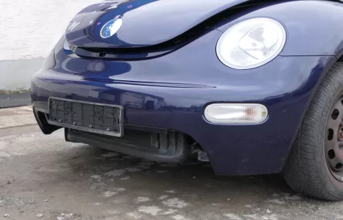 VW New Beetle 9C Stoßstange vorne Stoßfänger vorn blau lila LG5T (168408)