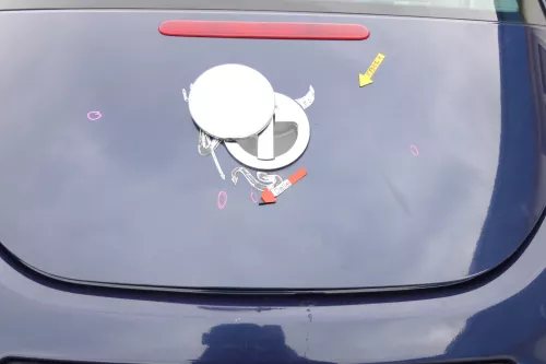 New Beetle 1C 9C Heckklappe mit Scheibe Klappe hinten blau LG5T lila (ohneSchlo (168417)