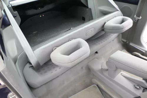 VW New Beetle 9C Sitz Sitze hinten Rückbank Rücksitzbank Lehne grau (168423)