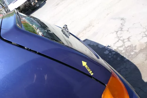 VW Polo 6N Heckklappe Klappe hinten Kofferraumklappe mit Scheibe blau LB5N (168858)