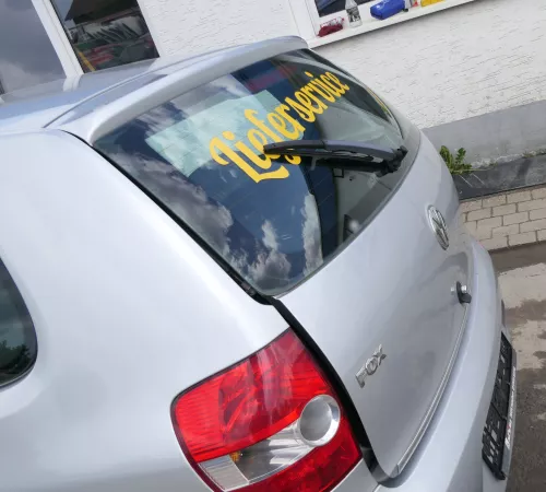 VW Fox 5Z Heckklappe Kofferraumklappe Klappe hinten + Scheibe silber LA7W (168983)