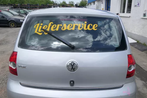 VW Fox 5Z Heckklappe Kofferraumklappe Klappe hinten + Scheibe silber LA7W