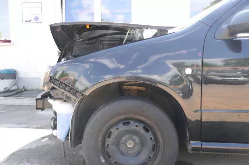 Skoda Fabia 6Y Kotflügel vorne link schwarz LF9R auch Kombi