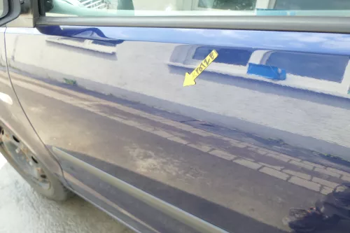 VW Polo 9N 9N3 Tür vorne links Fahrertür 2/3-Türer blau LB5N ohneAnbautei (169115)