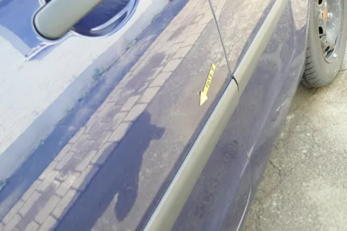 VW Polo 9N 9N3 Tür vorne links Fahrertür 2/3-Türer blau LB5N ohneAnbautei (169115)