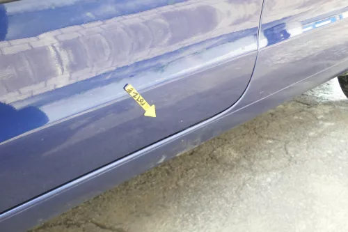 VW Polo 9N 9N3 Tür vorne links Fahrertür 2/3-Türer blau LB5N ohneAnbautei (169115)